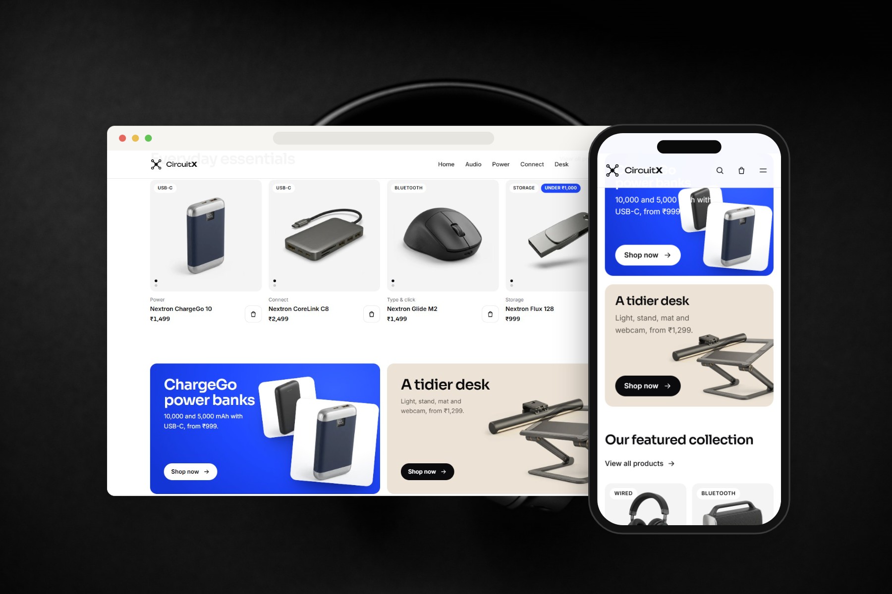 CircuitX on desktop and phone