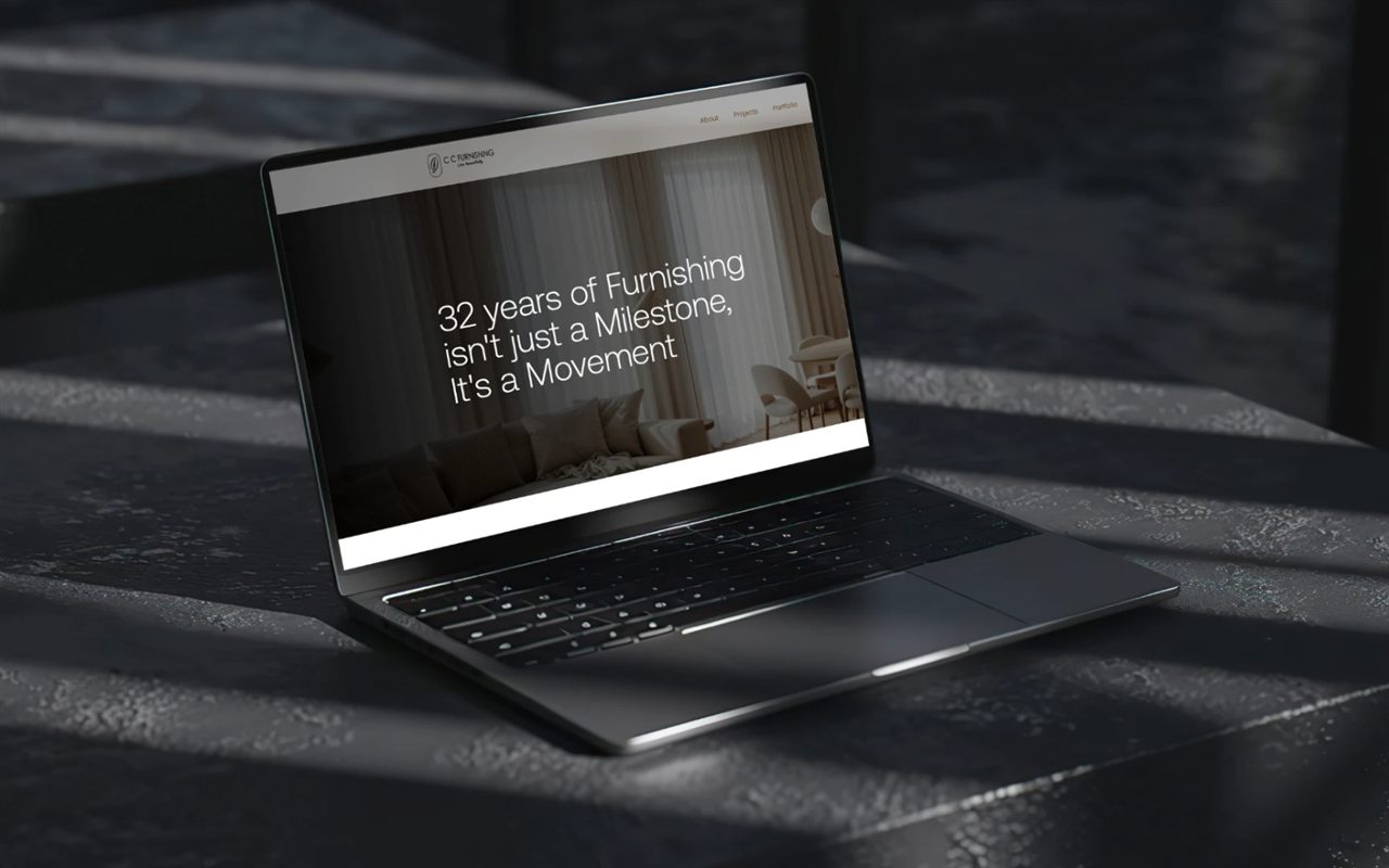 The website, photographed on a device