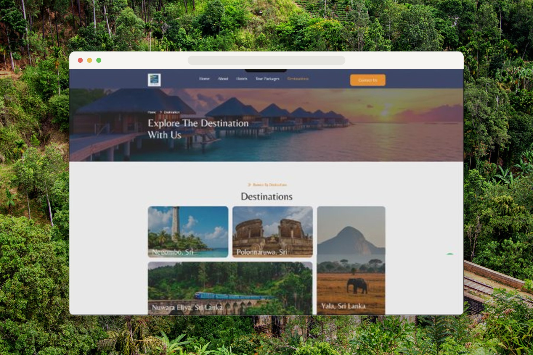 Gateway Sri Lanka the website in a browser window
