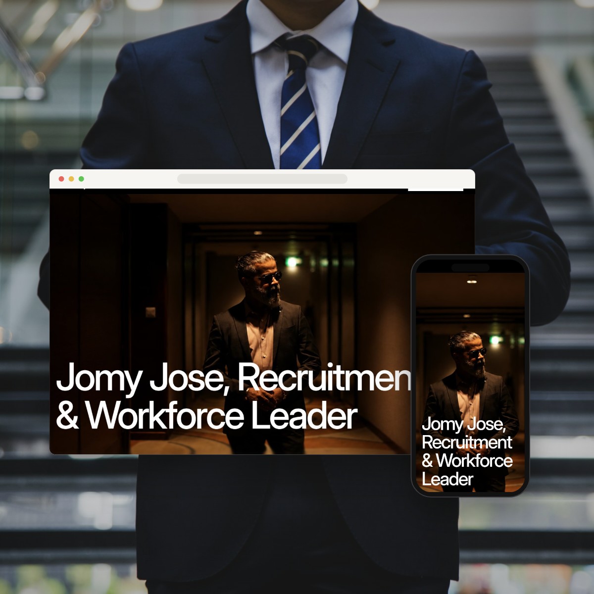 Jomy Jose, shown on a device
