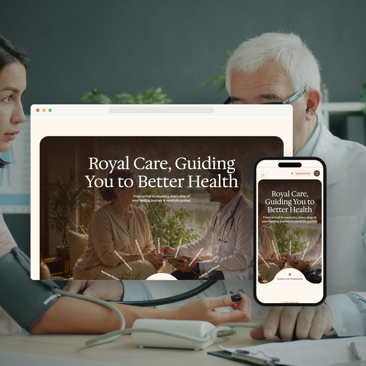 Royal Care, shown on a device