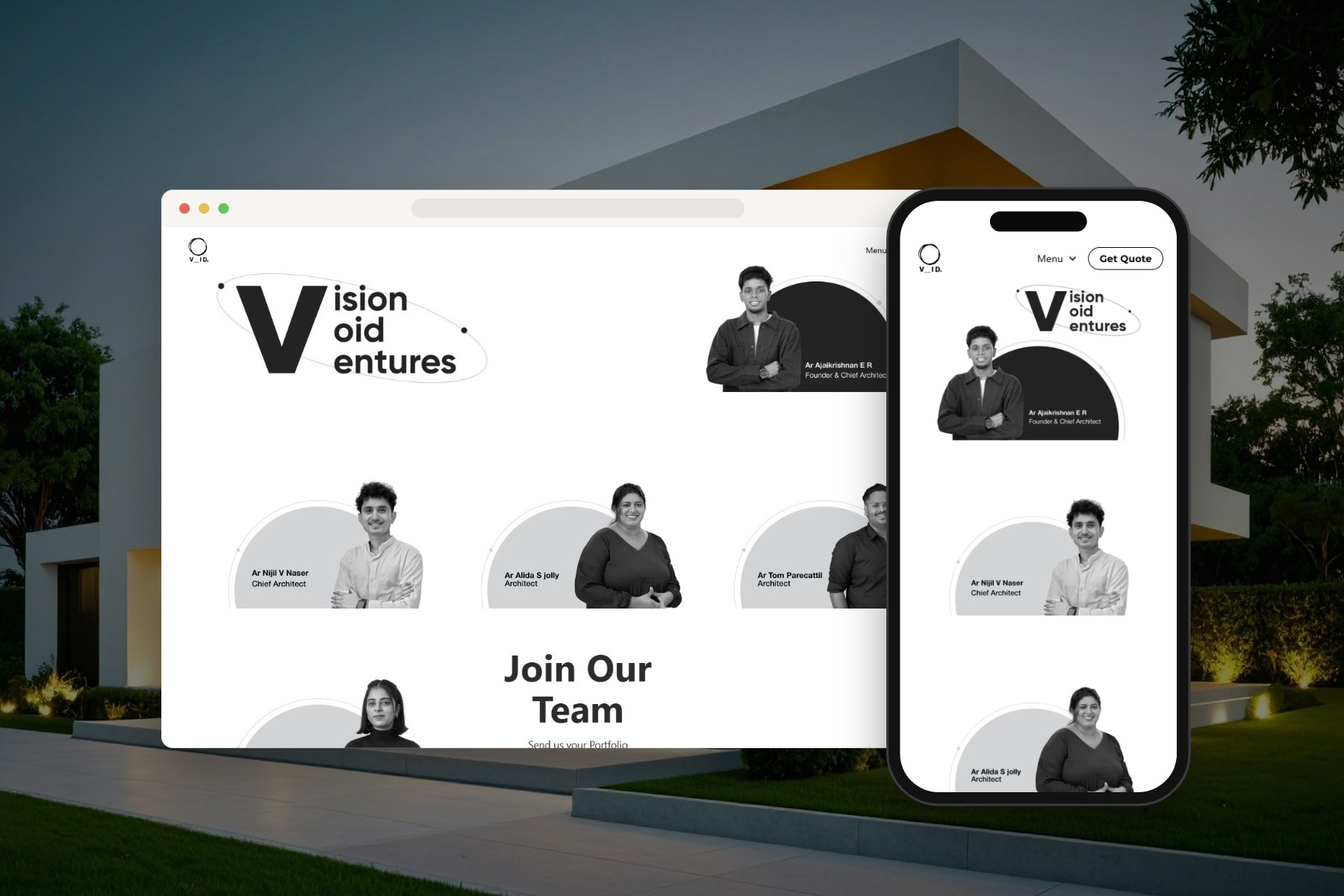 Void Ventures on desktop and phone