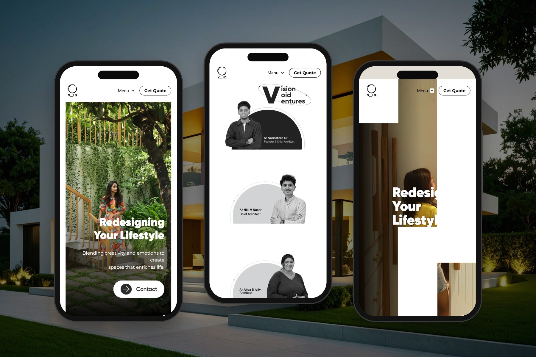 Void Ventures on three phone screens